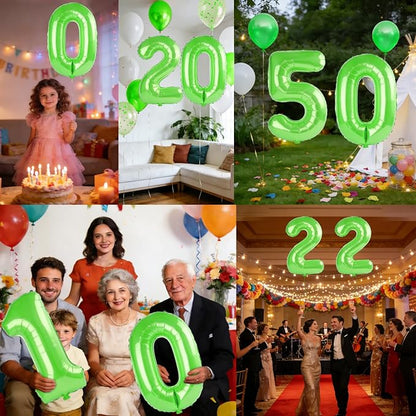 40 Inch Number 50 Balloons for 50th Birthday Party Decorations, 0-100 Fruit - Image 7
