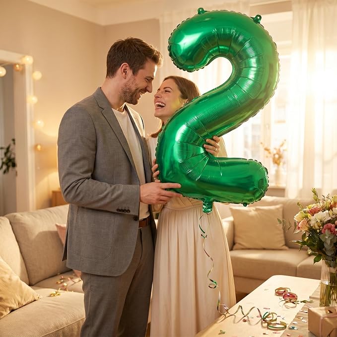 YPSelected 32 Inch Large Foil Helium Number Balloon Birthday Wedding Party 0-9 - Image 2