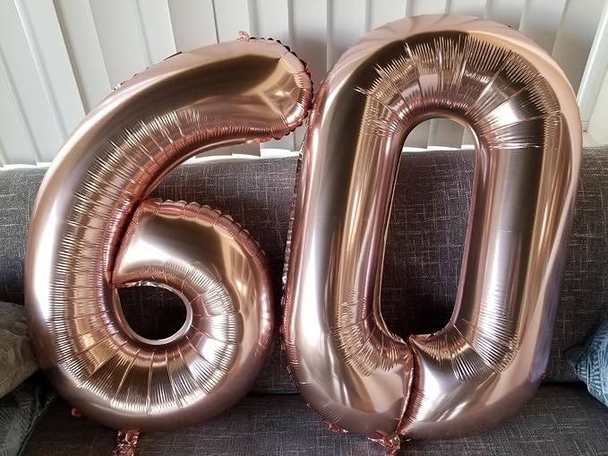 50 Balloons Number for 50th Birthday Decorations Women Men, Rose Gold | 40In - Image 3