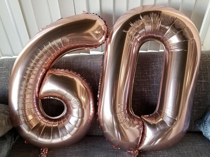 50 Balloons Number for 50th Birthday Decorations Women Men, Rose Gold | 40In - Image 3
