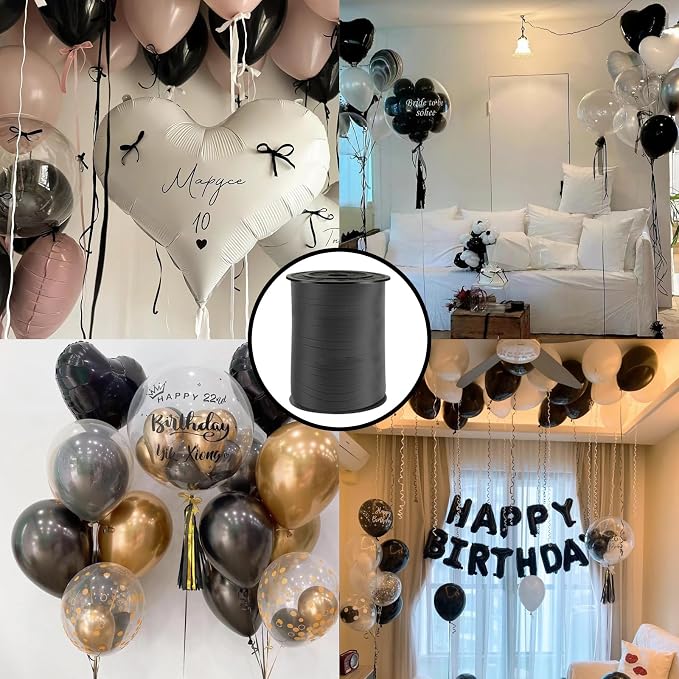 500 Yard Black Curling Ribbon for Birthday Party Festival Decoration and Crafts - Image 4