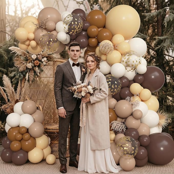 Amandir 153pcs Dark Light Brown Balloon Garland Arch Kit Different Sizes | 18 - Image 7