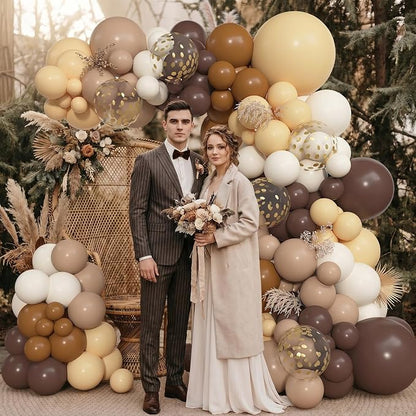 Amandir 153pcs Dark Light Brown Balloon Garland Arch Kit Different Sizes | 18 - Image 7