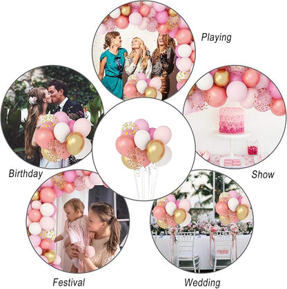 Amandir 164Pcs Rose Gold Pink Balloons Garland Arch Kit | Light Pink Gold White - Image 5