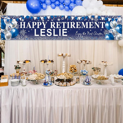 Happy Retirement Banner, Personalized Retire Banner - Image 5