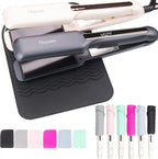 Heysam Flat Iron Silicone Heat Mat for Curling Irons, Hair Straighteners and Curling Comb, Hair Styling Tools Travel Storage Mat/Heat Resistant Pad for Countertop and Drawer, Black, Size: 9"x6.5"