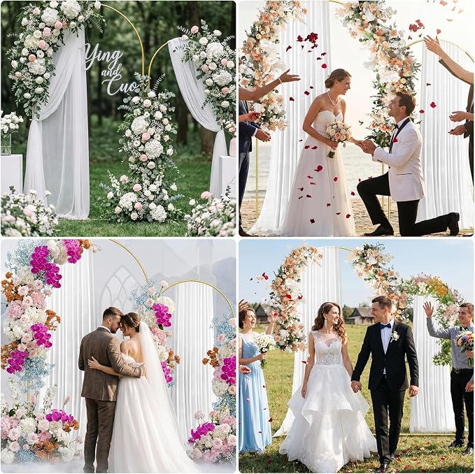 Metal Arch Backdrop Stand, 7.2FT+6FT Wedding Arch Frame, Balloon Arch Backdrop - Image 7
