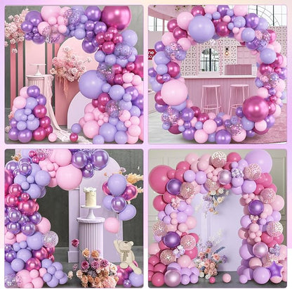 Amandir 153pcs Pink Purple Balloon Garland Arch Kit Different Sizes | 18 12 10 - Image 6