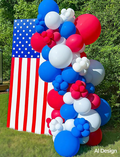 Red White and Blue Balloons for Birthday Baby Shower Party Decor, 4th of July - Image 5