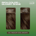 Clairol Natural Instincts Demi-Permanent Hair Dye, 5A Medium Cool Brown Hair Color, Pack of 1