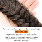 DIGUAN Wide Messy Braided Headband With Teeth Synthetic Hair Plaited Headband High Elasticity Braids Chunky Fishtail Braided Hair Band Hairpiece for Girls Women Beauty Accessory (Copper Brown)
