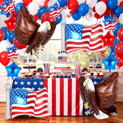 12 Pcs Patriotic Balloons, Eagle American Flag Balloon, 4th of July Balloons - Image 3