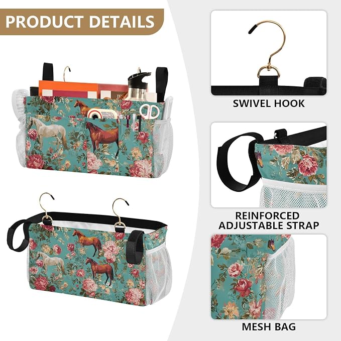 Bedside Caddy Hanging Bunk Bed Caddy Bed Organizer Hanging Pocket - Image 5