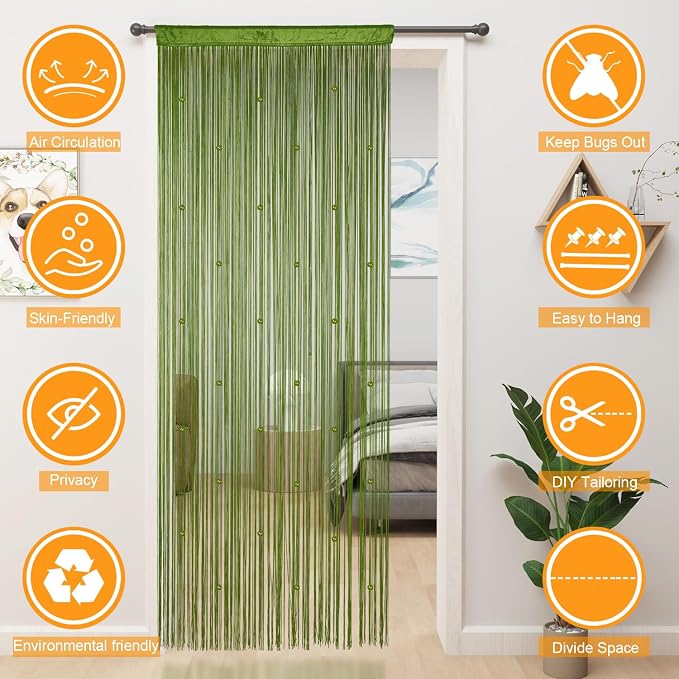 YIIBAII Beaded Curtain Beaded Curtains - Image 9