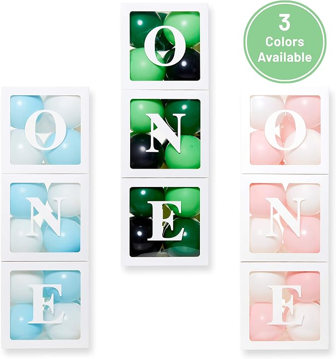 1st Birthday Balloon 'ONE' Boxes - Image 4