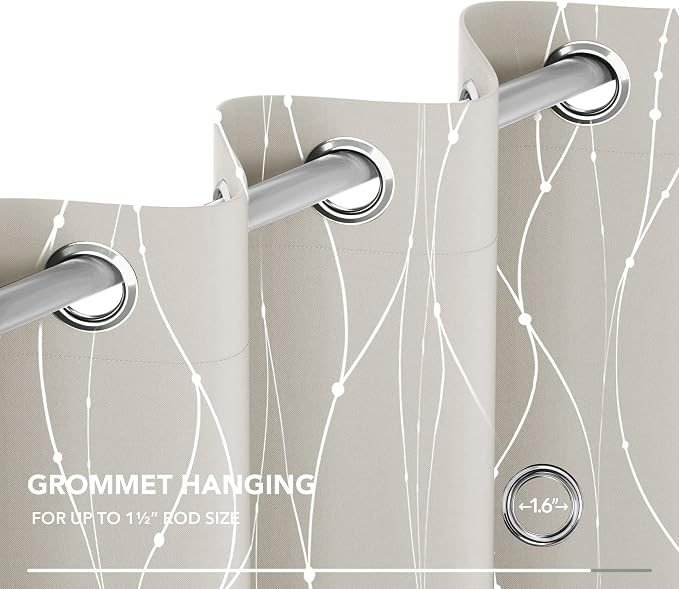 Deconovo Living Room Curtains 108 Inch Long, Thermal Insulated, Room Darkening - Image 6
