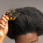VOCOSTE Wide Tooth, Afro Hair Pick Comb, Hair Styling Tool for Men Women, Plastic, Brown, 4.8 Inch