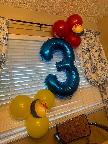 26 Balloon - Metallic Blue Birthday Number Balloons, 40 Inch Decorations | - Image 2
