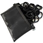 100 PCS Black Nylon Hair Ties for Women, Elastic Hair Bands No Damage for Thick,Seamless Ponytail Holders For Girls All Hair Types.