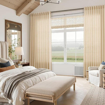 Tan Linen Curtains 84 Inches Long - Image 7