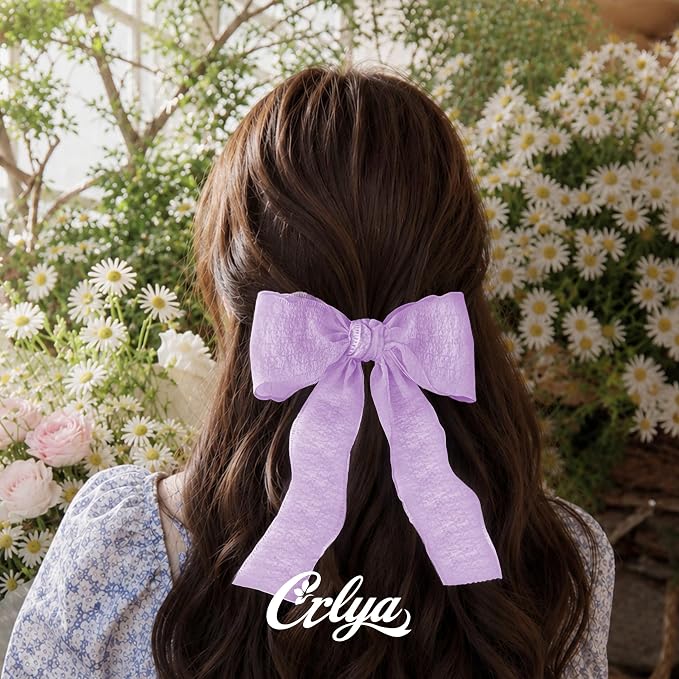 Purple Ruffle Ribbon, 1-1/2 Inch x 10 Yards Chiffon Silk Ribbons | Crinkle - Image 5