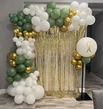 Sage Green White Gold Balloon Arch Kit, Engagements, Anniversary Decorations - Image 7