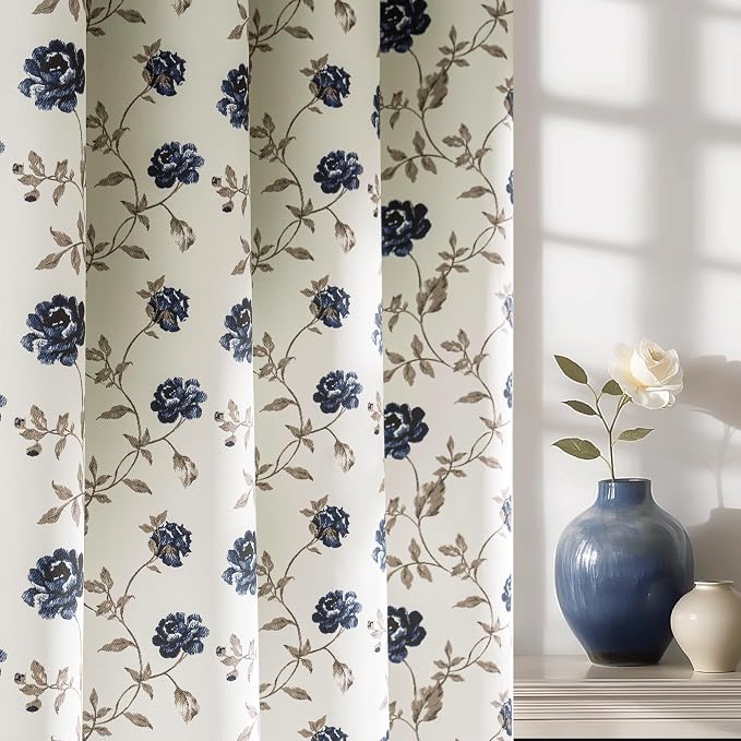 Beauoop Floral 100% Blackout Curtains by Beauoop