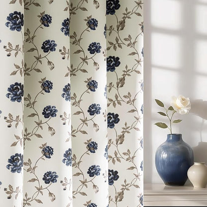 Beauoop Floral 100% Blackout Curtains by Beauoop