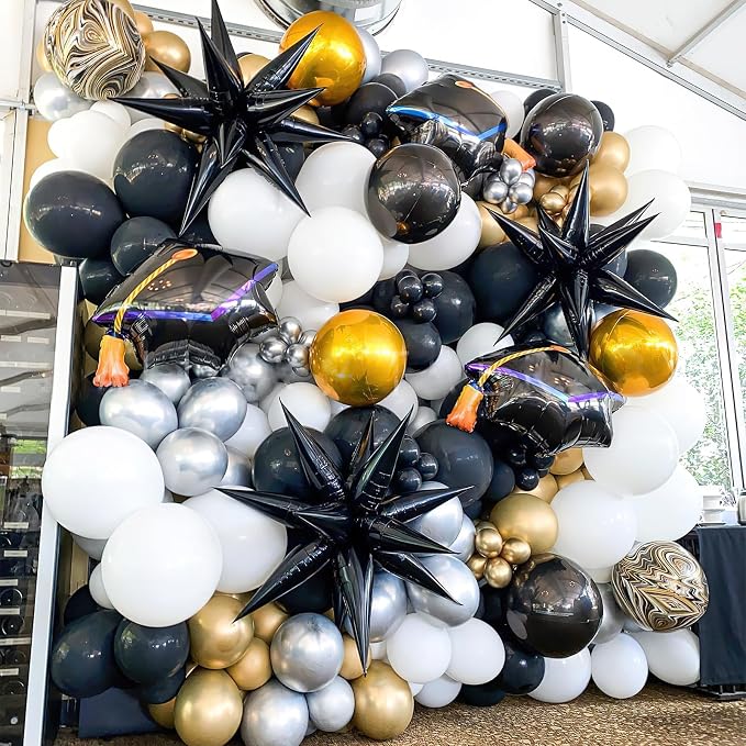 PartyWoo Black Star Spike Latex Balloon Arch Kit 110pcs Different Sizes | 18 12 - Image 7