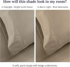 CALIFORNIA DESIGN DEN Luxuriously Soft Hotel Quality 600 Thread Count, 100% Cotton Set of 2 Cases, Crisp & Cool Pillow Cases Queen Size, Fits Standard & Queen Pillows (Taupe)