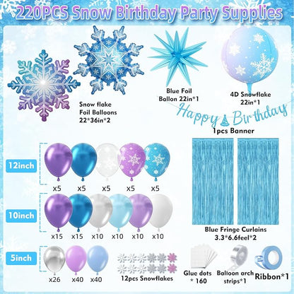 Frozen Balloon Arch Garland Kit 220pcs - Image 2
