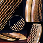 Wooden Hair Comb,Fine Middle Wide Tooth Wood Comb Set for Women Men,Detangling Styling Wet or Dry Curly Thin Thick Wavy Straight Hair Comb,Anti Static Heat Resistant Comb,Birthing Comb,3 Pieces