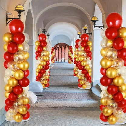 2 Sets Red Gold Balloon Column Stand Kit - Image 7