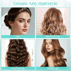 Curly Hair Brush for Detangling, Shaping and Defining Curls, Waves & Coils on All Light Wet or Dry Hair Types for Women and Men, Reduce Tangling, Curl Defining Brush, Cyan
