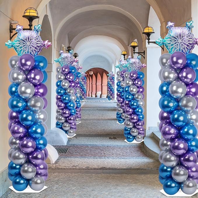2 Sets Snow Party Balloon Column Stand Kit - Image 5