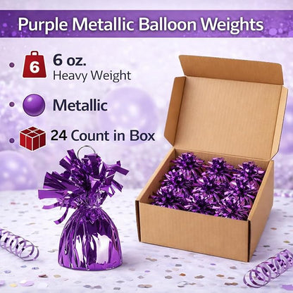 ROYALHOUSE Metallic Wrapped Balloon Weights - Image 2
