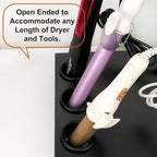 Hair Styling Station - Curling Hot Iron Appliance with Tube Package and Organizer for Salon, 3pcs, 2inch, Black