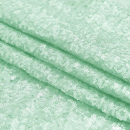 Sugargirl Mint Green Sequin Backdrop Curtain 2 Panels 2FTx8FT Glitter Mint - Image 6