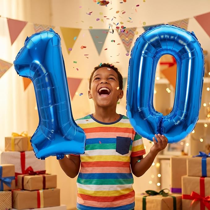 Number 10 Balloon Foil Mylar Balloons - Image 2
