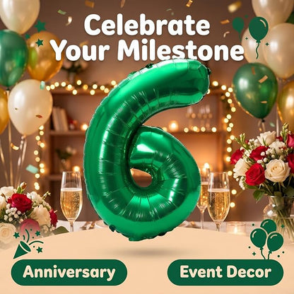 YPSelected 32 Inch Large Foil Helium Number Balloon Birthday Wedding Party 0-9 - Image 6