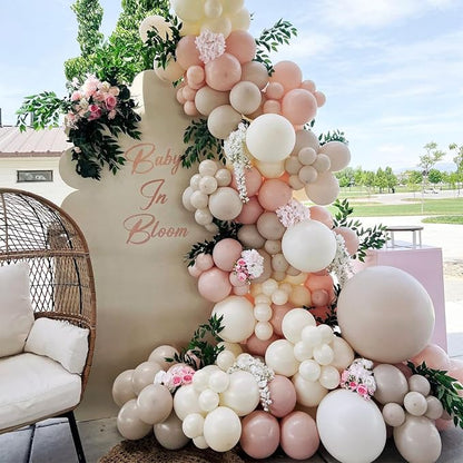 Blush Pink Balloons, Retro and Rose Gold Boho Balloons Set - Image 7