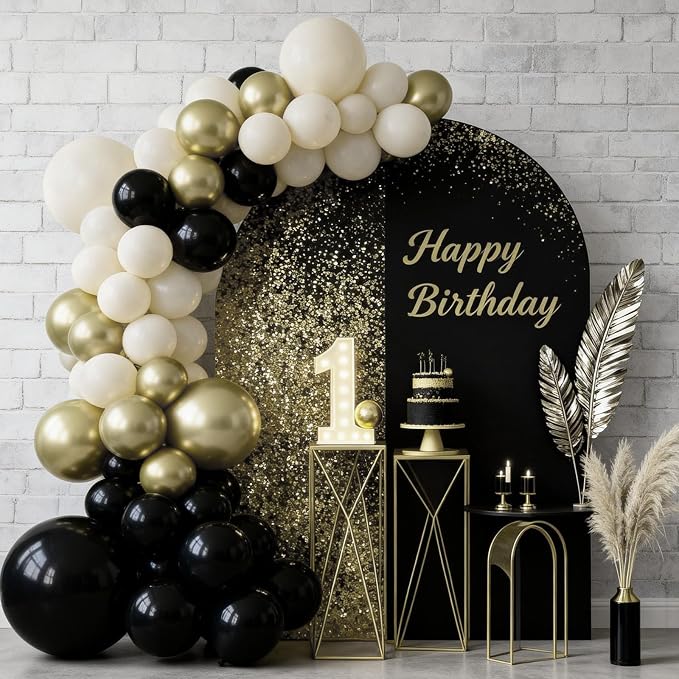 Black White and Gold Balloons - Image 5