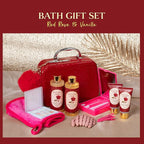 Birthday Gifts for Women Teens Girls, Spa Gift Set, Christmas Gifts for Women, 12 Pcs Rose Vanilla Bath Set, Self Care gifts Bag Makeup Cosmetic Bag, Spa Kit for Teenage Gifts, Daughter Gift Set