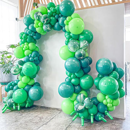 Green Balloons Different Shades Dark Emerald Hunter Forest Lime Metallic Green - Image 5