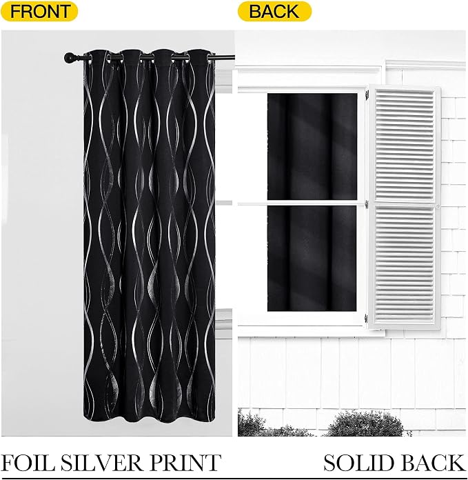 NICETOWN Black Out Curtains 120 inch Long 2 Panels Burg, 52x120 Extra Long - Image 6