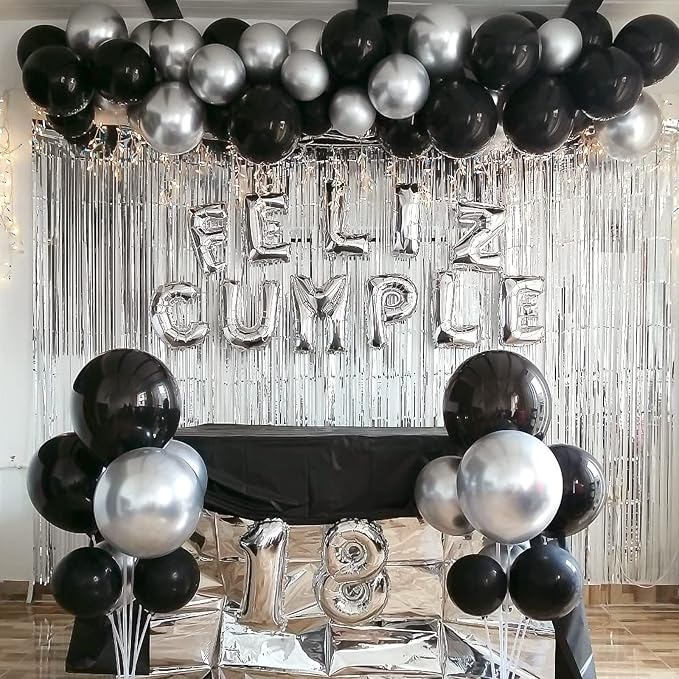 RUBFAC Balloon Arch Kit Black Balloons Different Sizes 129pcs - Image 6