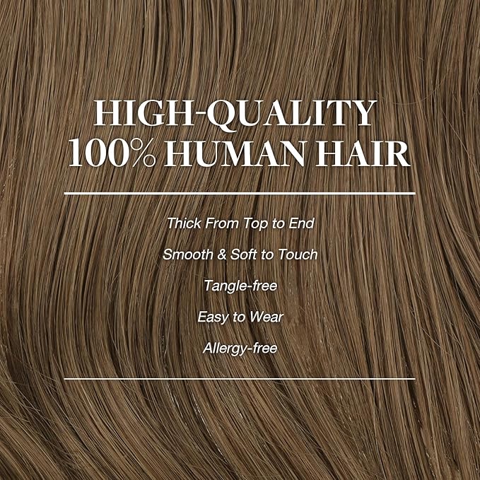 GOO GOO Clip in Hair Extensions Real Human Hair, Remy Human Hair Extensions Clip ins for Women, Natural Human Hair, 18inch 150g 9Pcs, 5 Light Ash Brown
