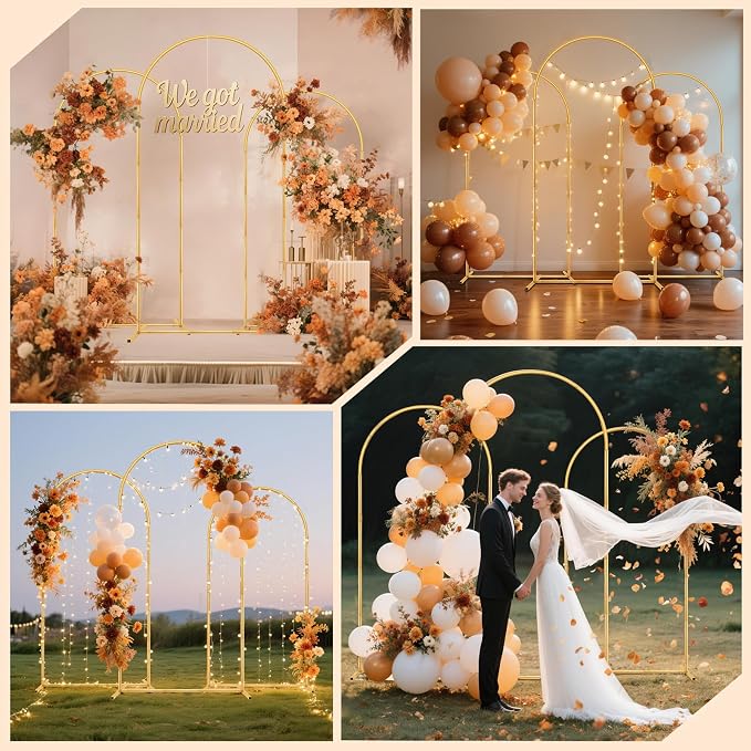 3 Pack Metal Arch Backdrop Stand Balloon Arbor Frame | Arch Stands - Image 6