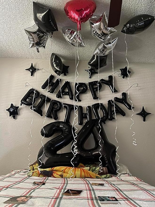 Number Balloons 40 Inch Black 3 Balloon - Image 3