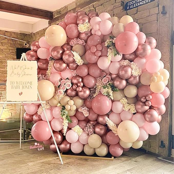 PartyWoo Dusty Pink Balloons 100pcs Lilac Pink Color 12 Inch | Balloons - Image 7